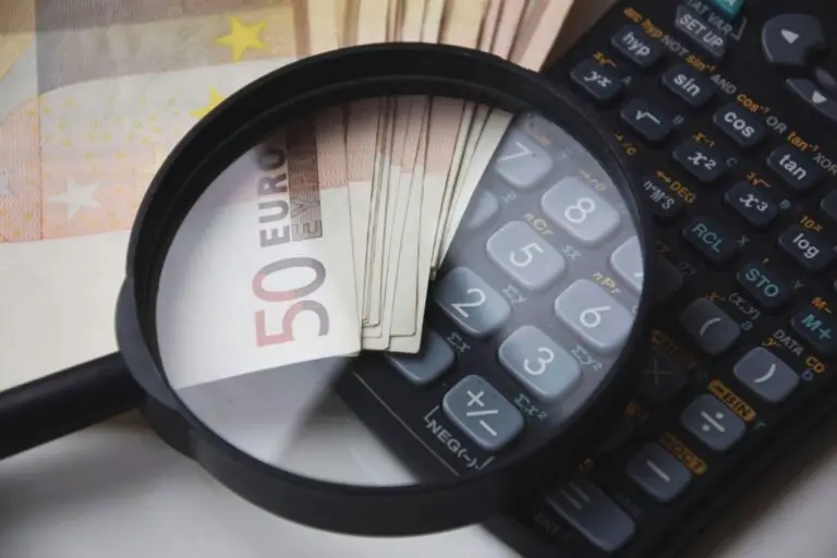 Geld Lupe Taschenrechner
